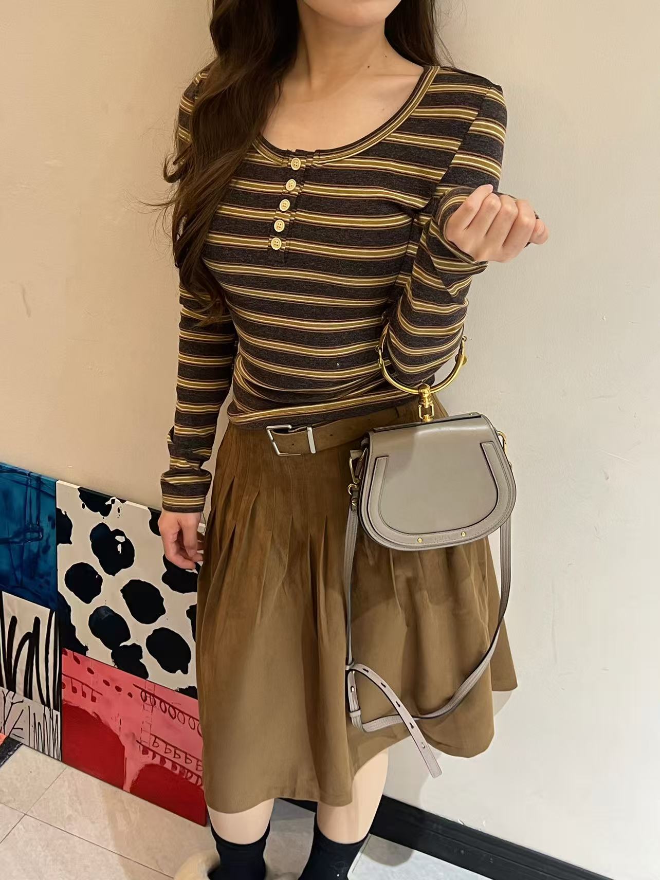 95新 Chloe/蔻依 小号圆环包/斜挎包