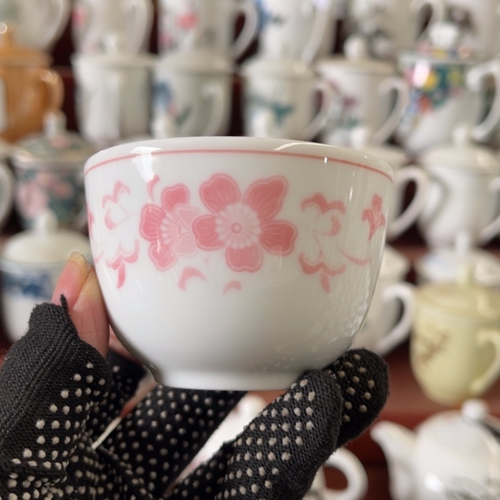 陶瓷醴陵群力釉下五彩80毫升杯80后