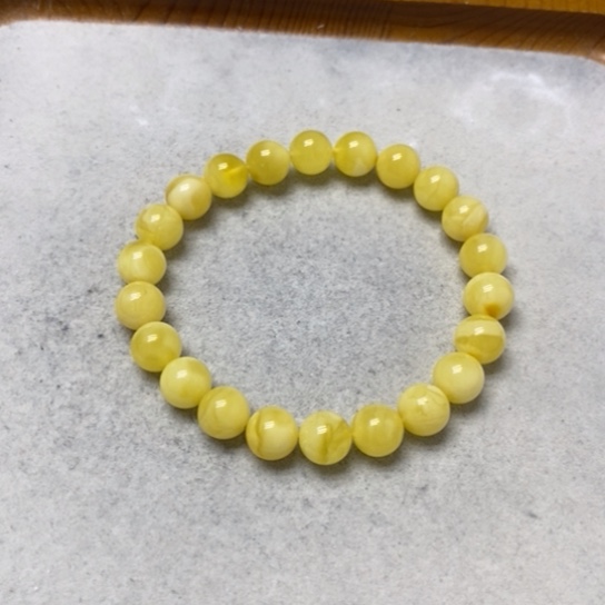 蜜蜡裸石未镶嵌手串