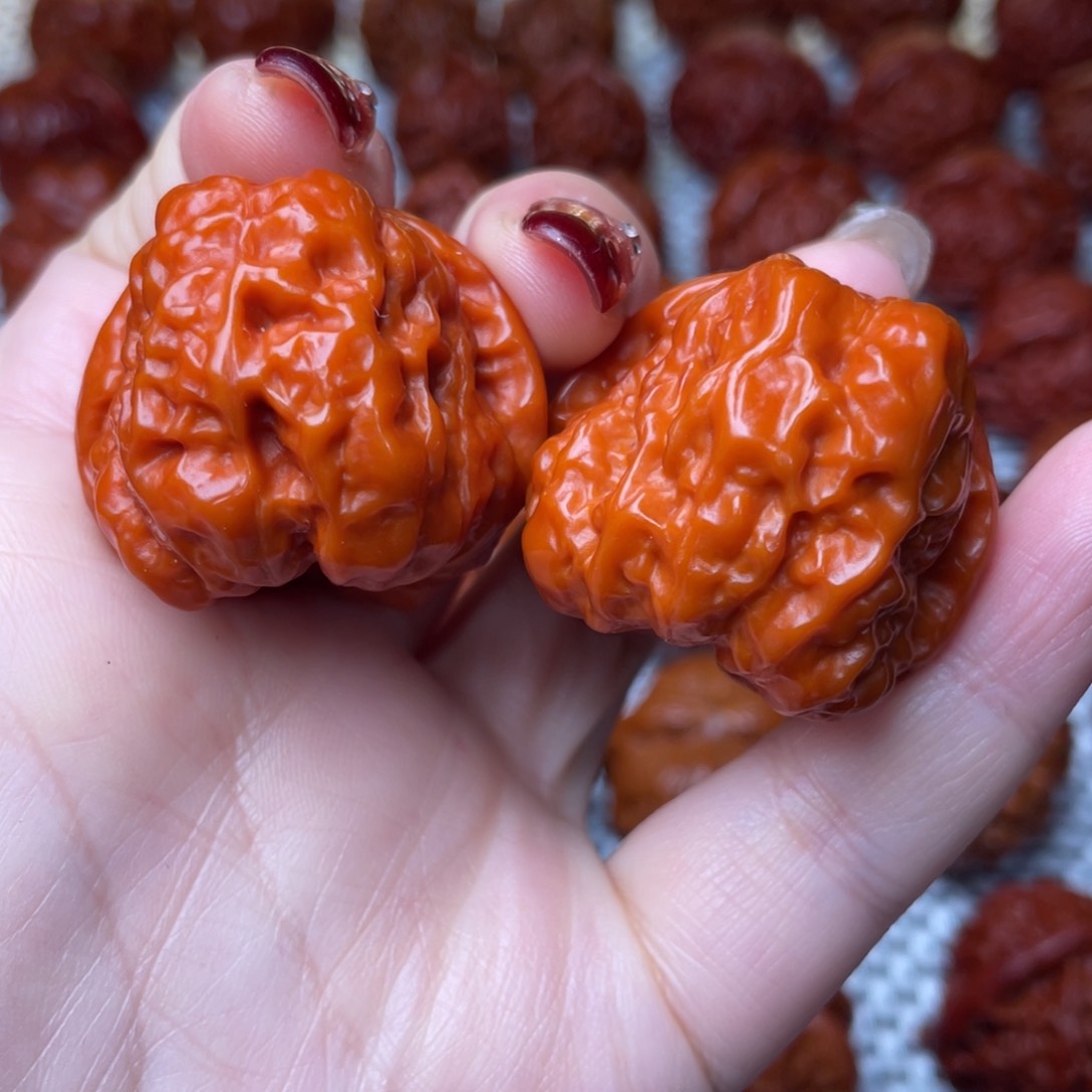 桃核吊坠文玩核桃 手把件 蛤蟆头 35