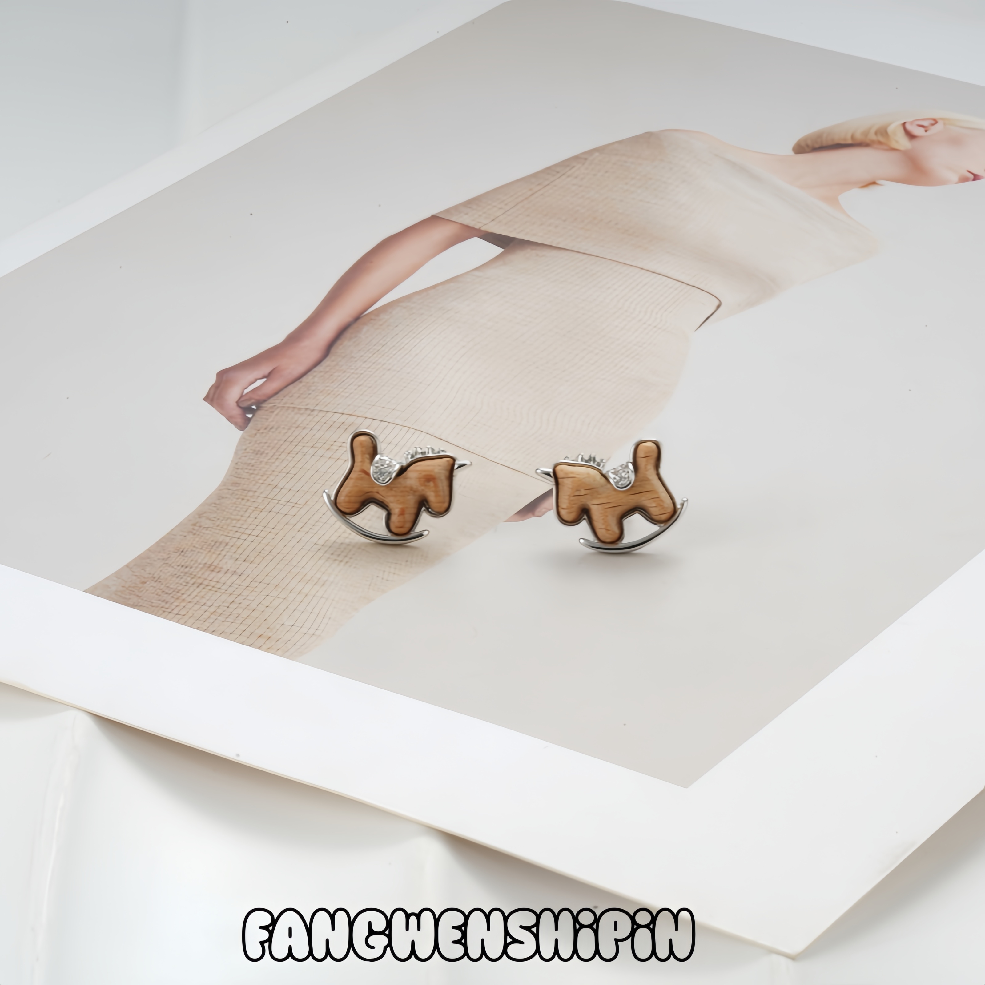 铜合金锆石耳饰 【925银针】【镀K金】耳环4434