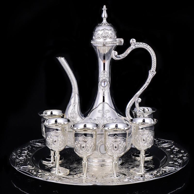 【八件套】欧式托盘凤尾水具套装送礼自用