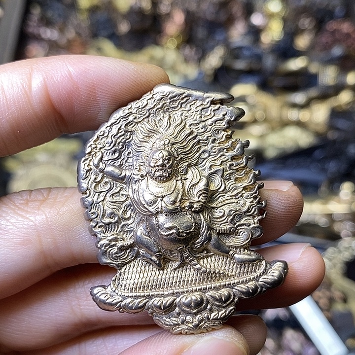 青铜原色大黑天脖挂