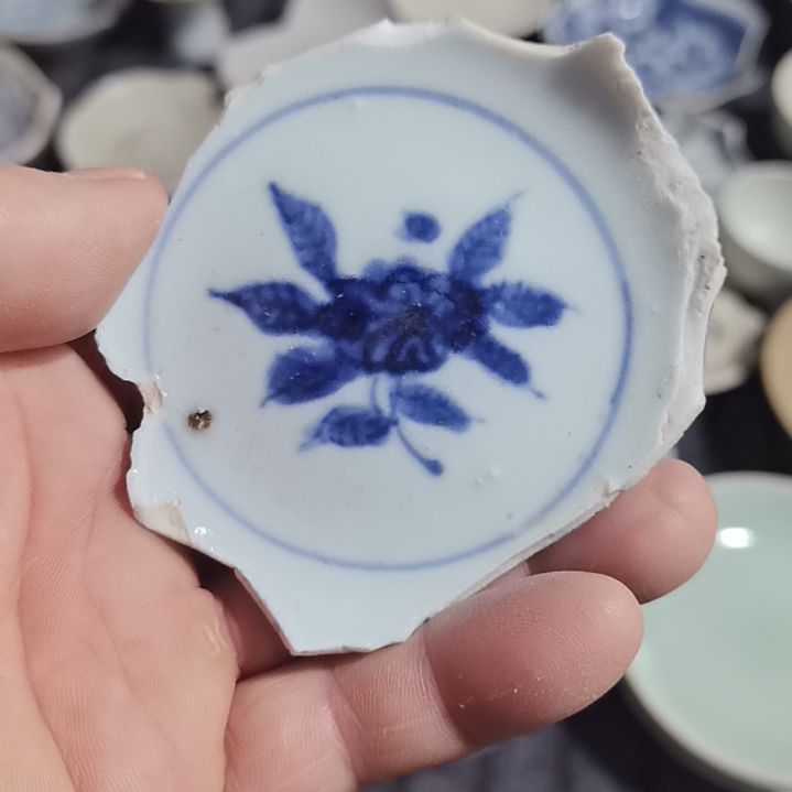 瓷片青花影青杯垫标夲