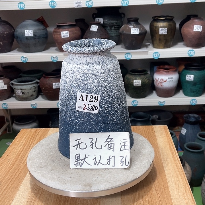 红陶手工制作工艺花盆