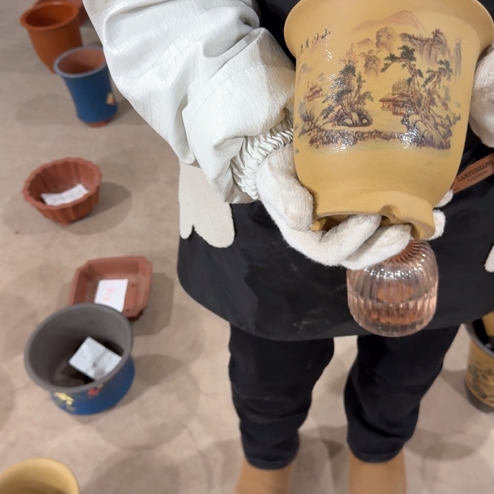 紫砂紫砂花盆口径15/15