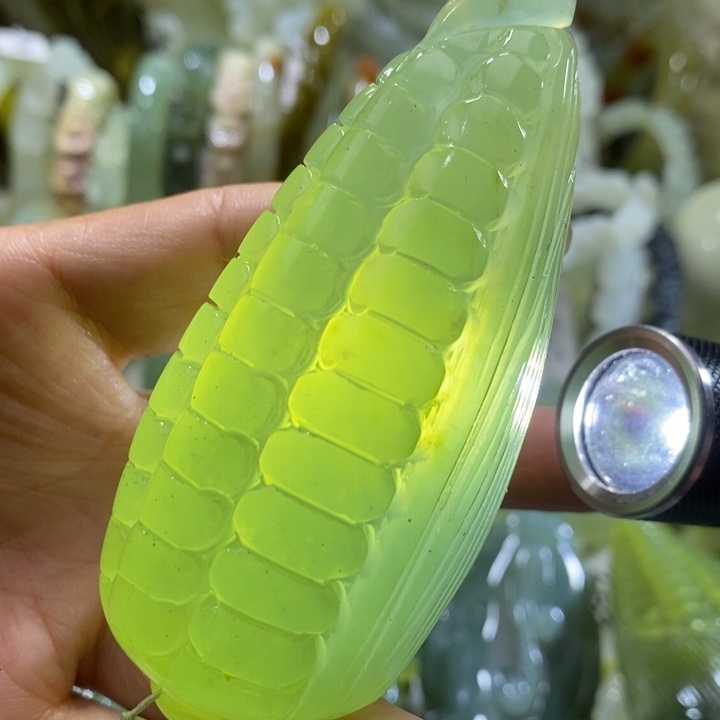 岫玉未镶嵌岫玉手把