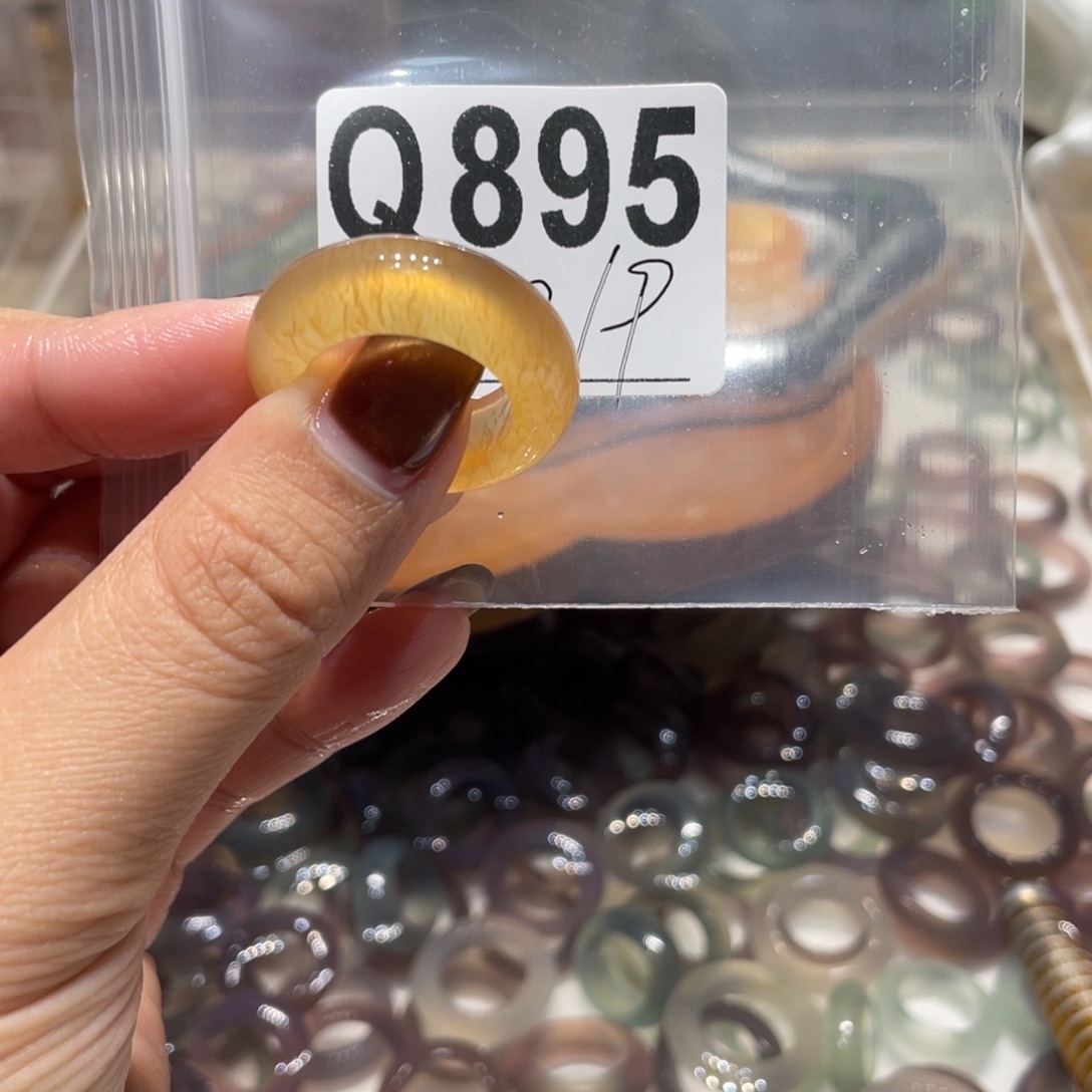 玛瑙/玉髓未镶嵌戒指895