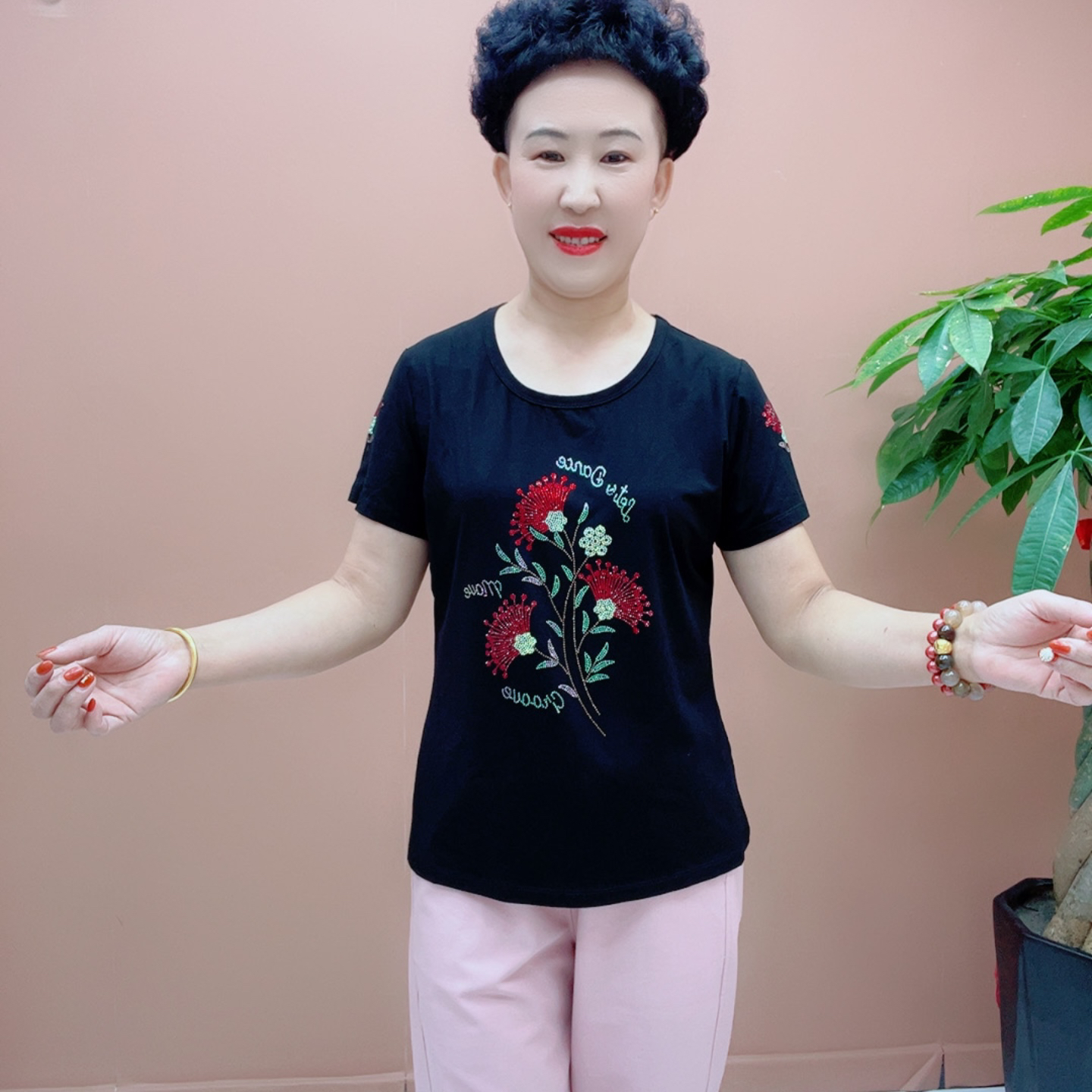 893夏季冰柔棉短袖