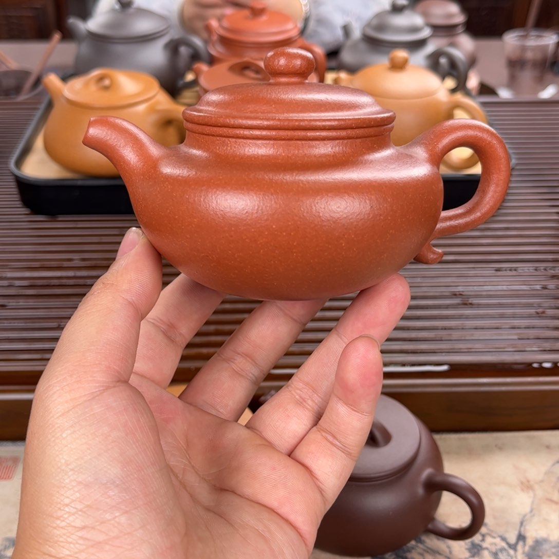 紫砂茶壶200c红降坡仿古