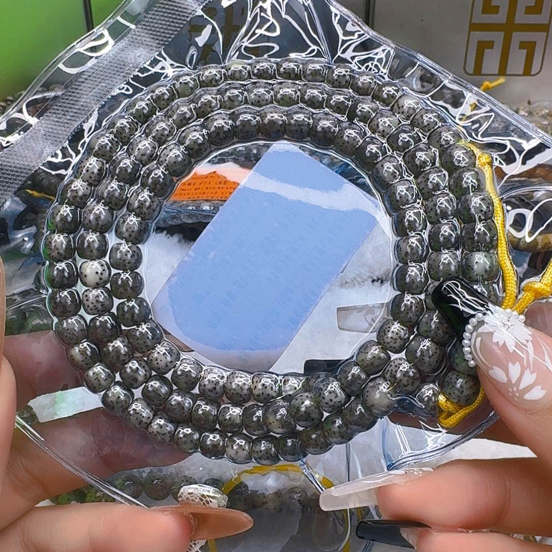 星月菩提手串15殿堂卡姿兰黑灰星月菩提76桶108