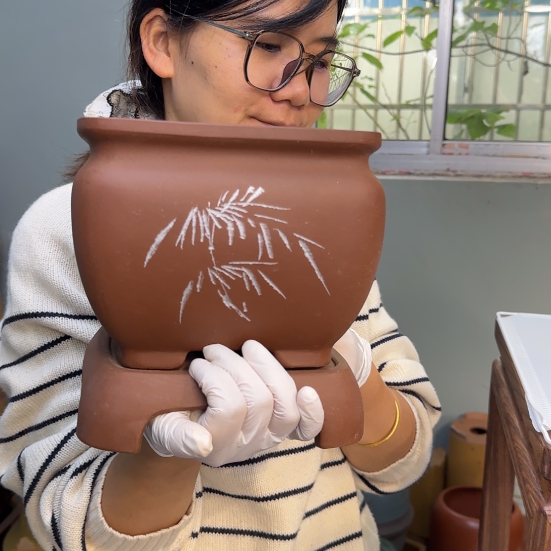 紫砂花盆紫砂口径19