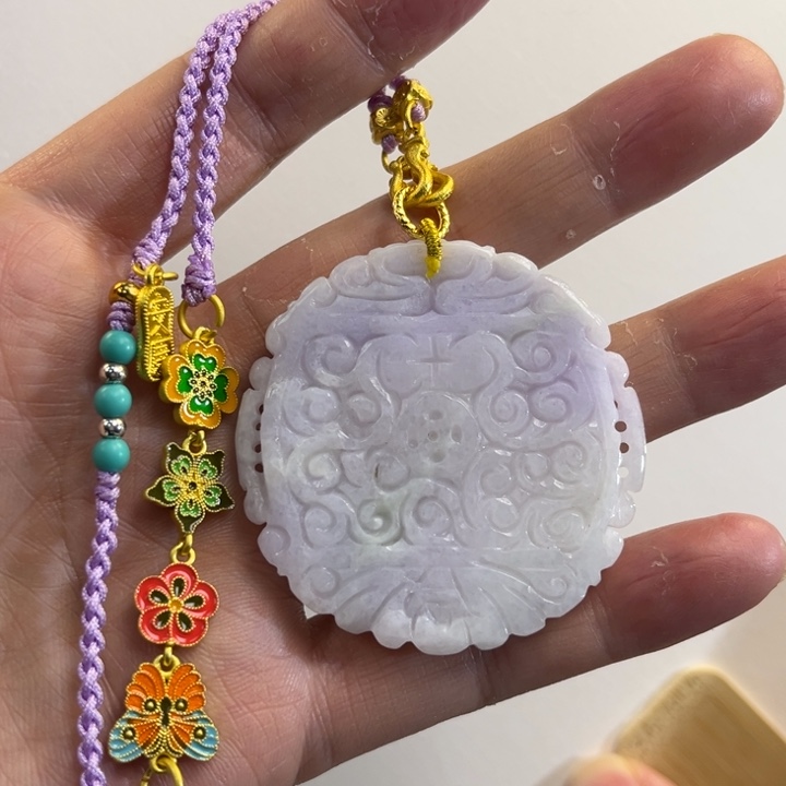 翡翠吊坠(赠链)未镶嵌代编织
