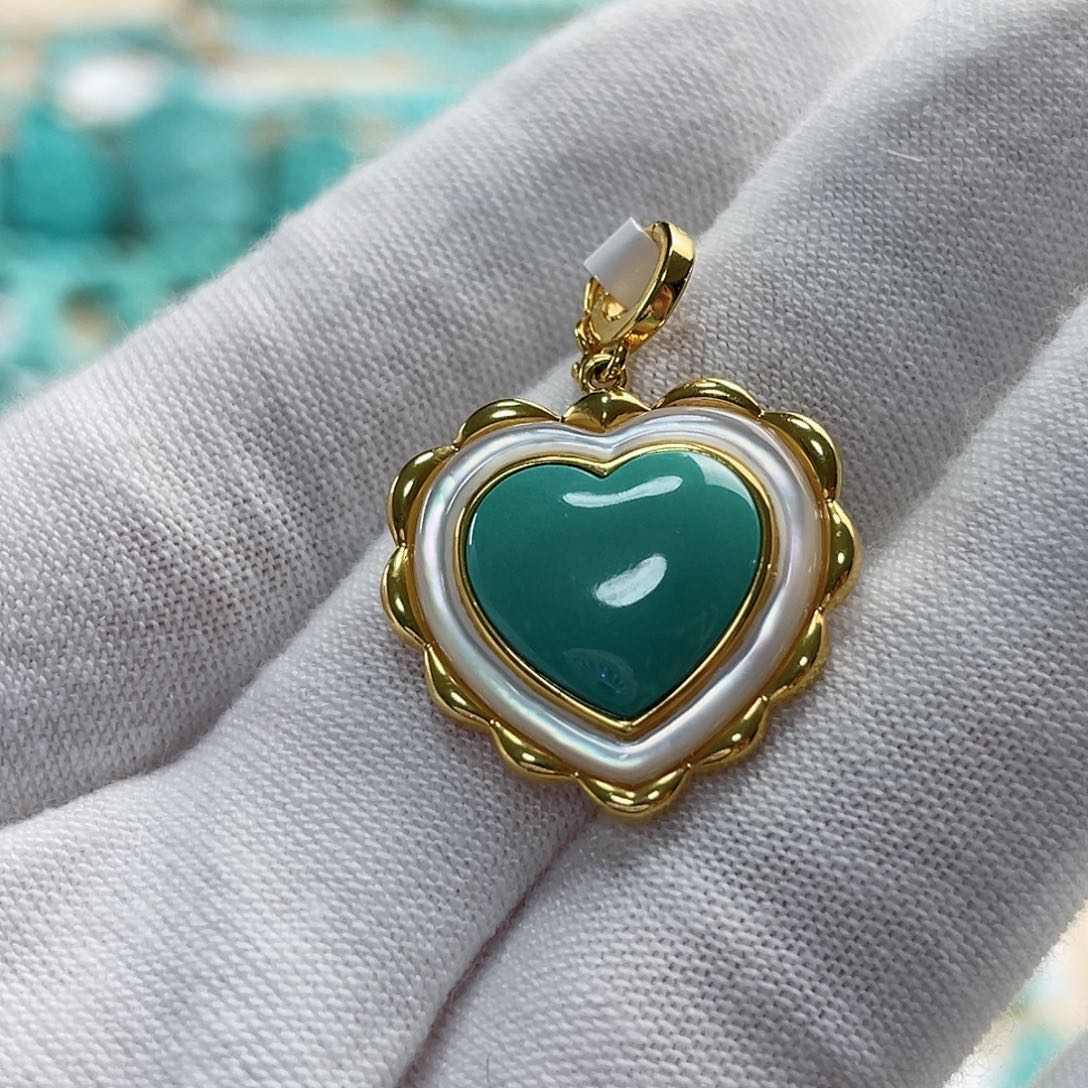 绿松石珠宝奇石18K金镶嵌