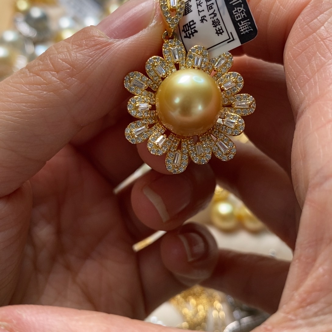 海水珍珠颈饰银S925镶嵌