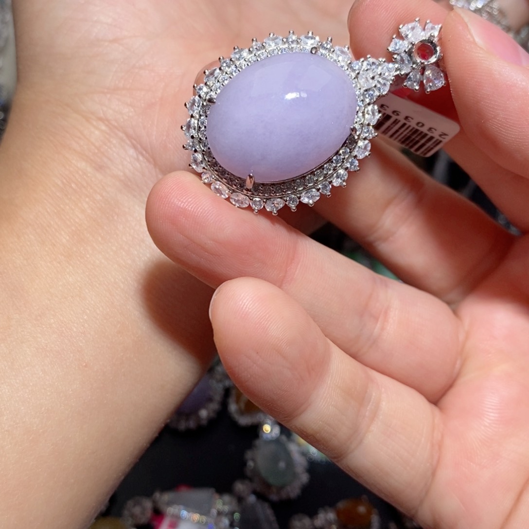 翡翠颈饰银S925镶嵌n n j k