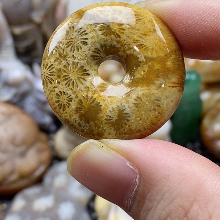 硅化珊瑚（珊瑚玉）颈饰未镶嵌