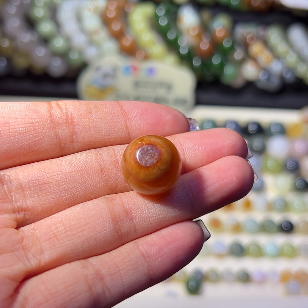 【闪购商品】未镶嵌和田玉珠宝奇石竹***玩红沁半沁16mm