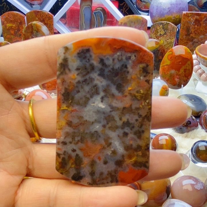 玛瑙/玉髓未镶嵌宣化战国红玛瑙无事牌