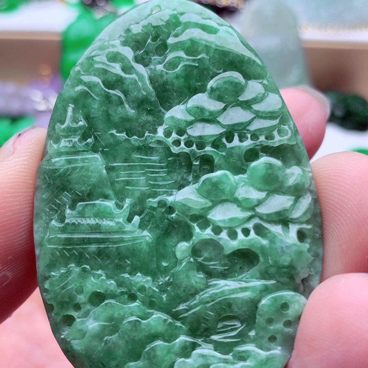 翡翠未镶嵌吊坠(不含链)