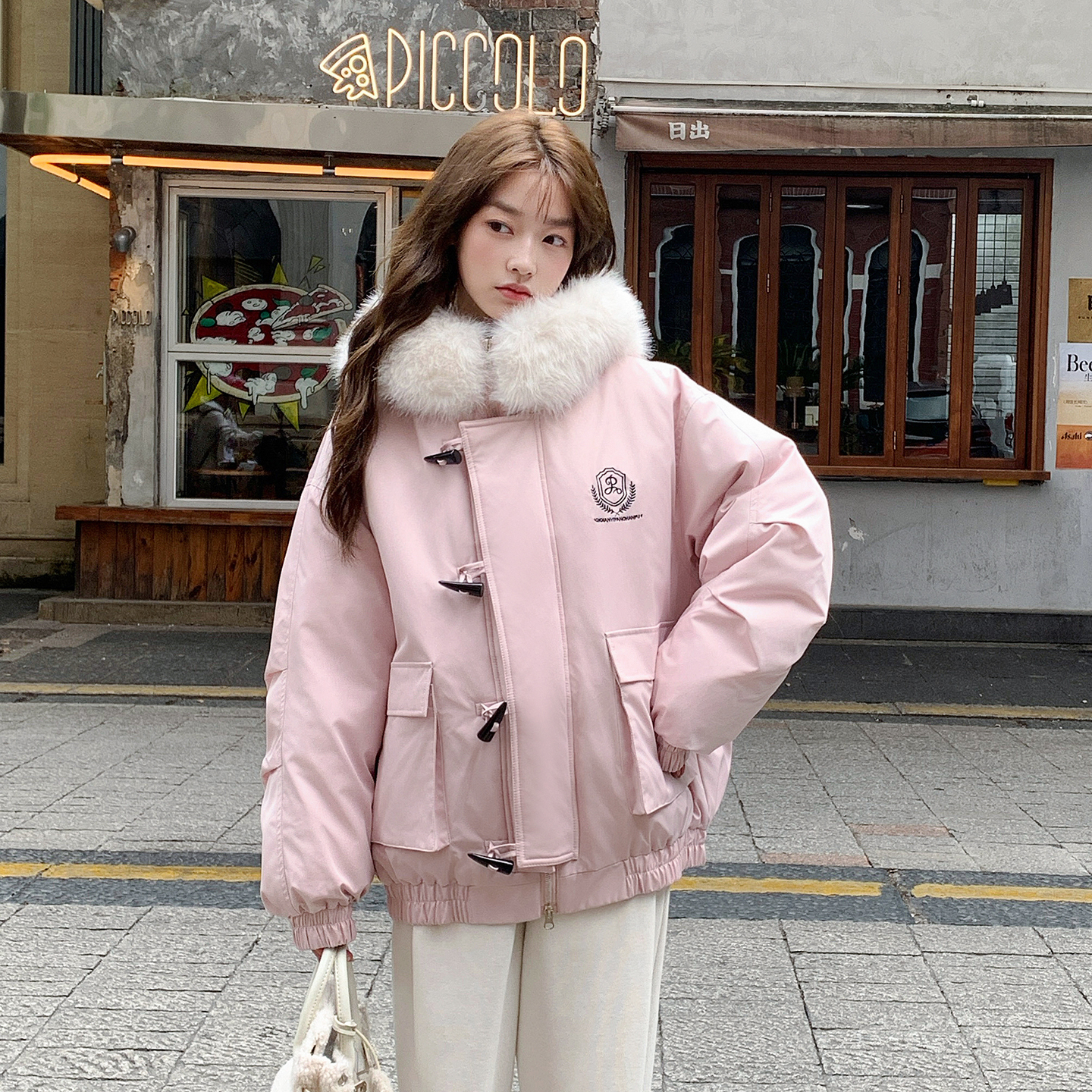 2025冬季新款高级感宽松加厚派克棉服棉衣女学院风外套外套棉袄