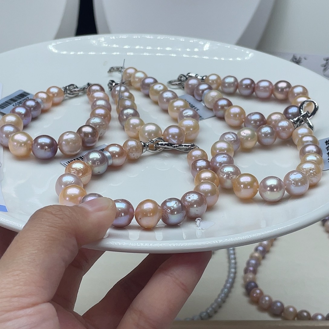 淡水珍珠手绳合金