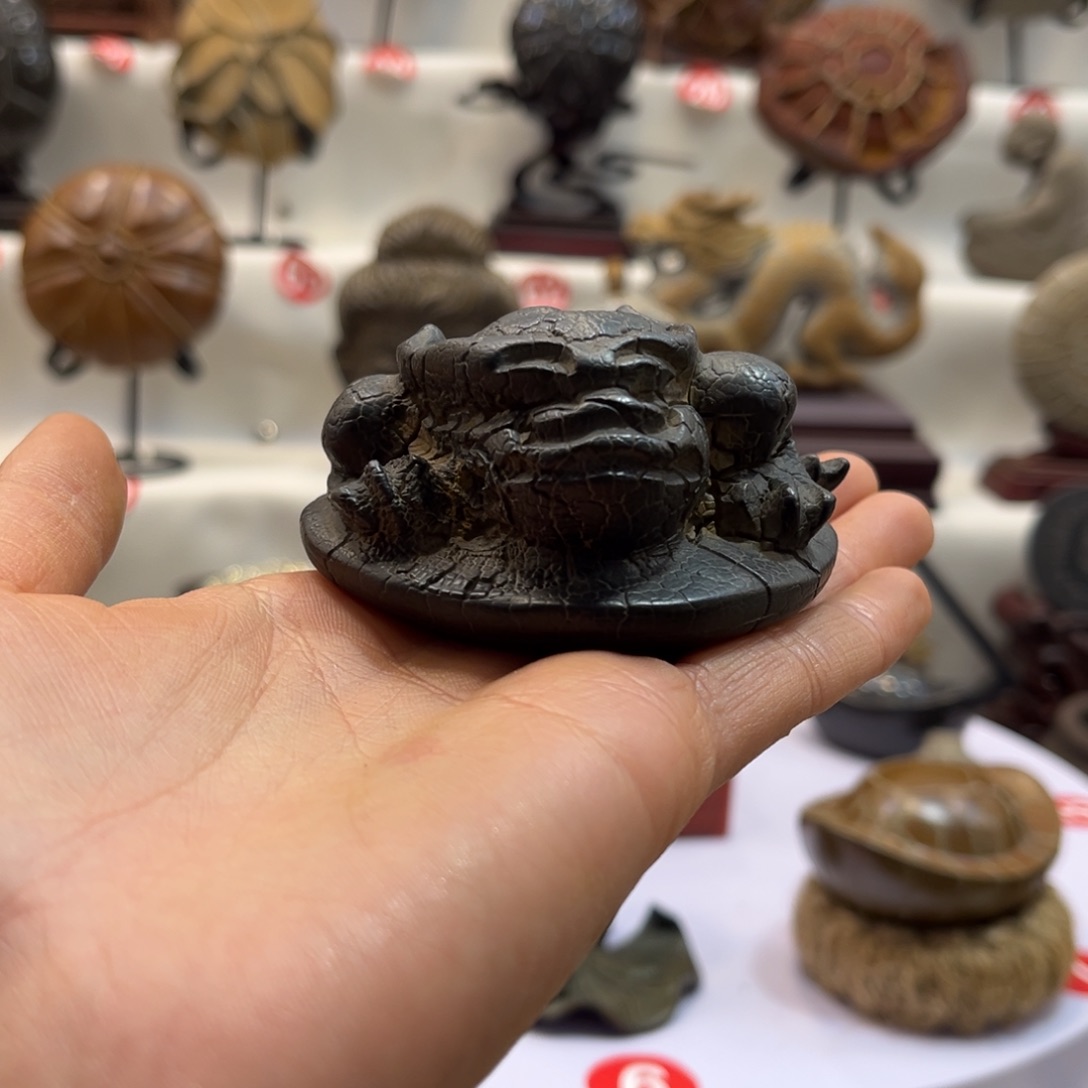 用***6石材龟纹石小精品摆件