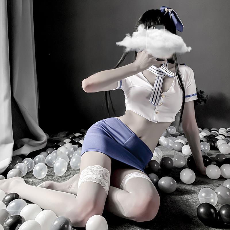 性感制服套装夜店空姐女警透明新款学生短裙