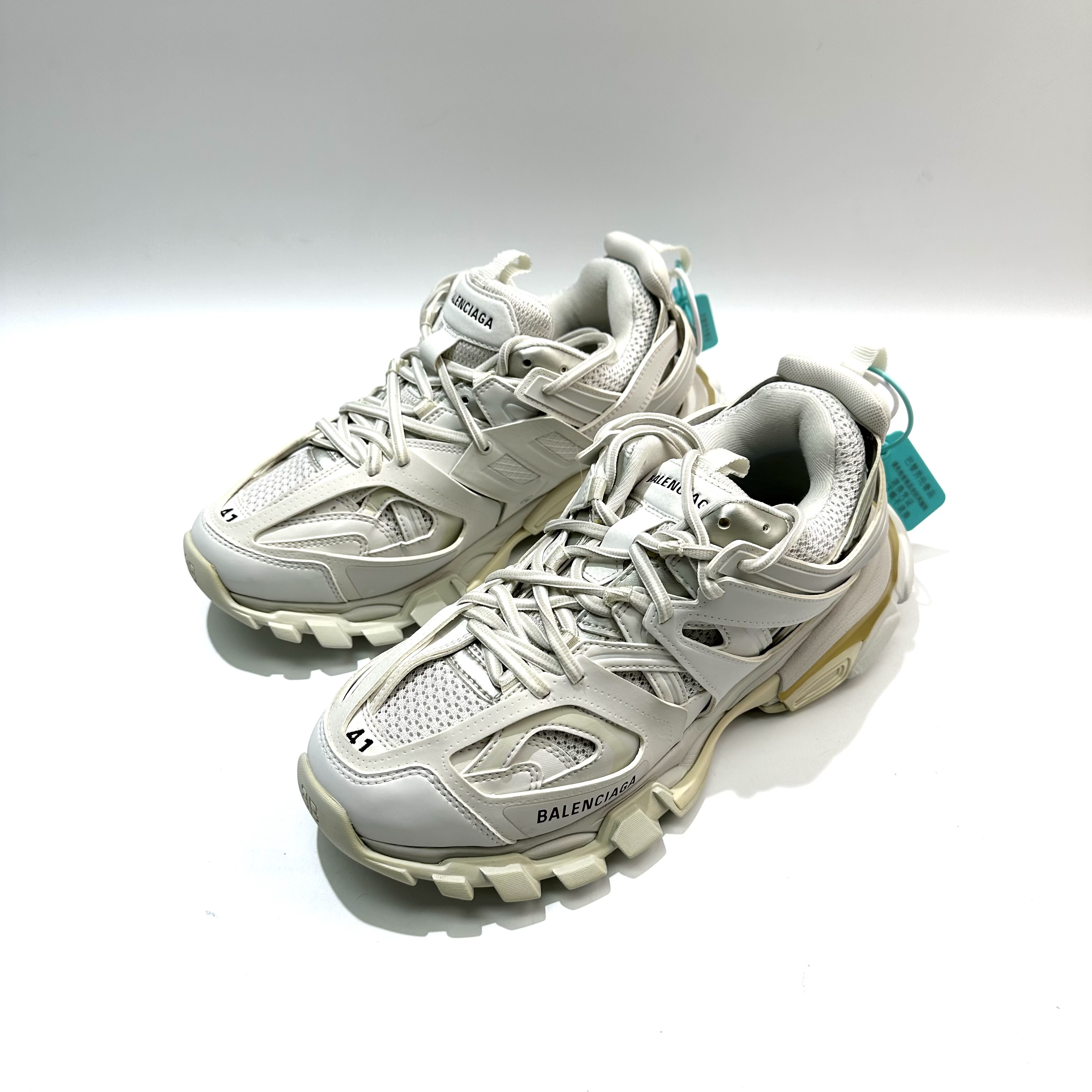 99新 Balenciaga/巴黎世家 41码 白色 track1.0老爹鞋bl0682