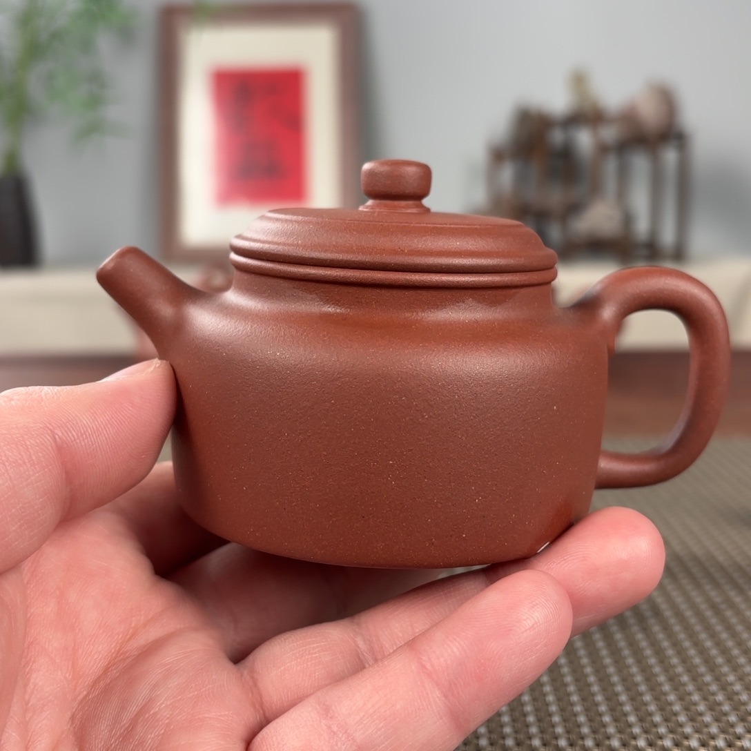 紫砂茶壶熊***乐微瑕黄龙山原矿紫砂壶150