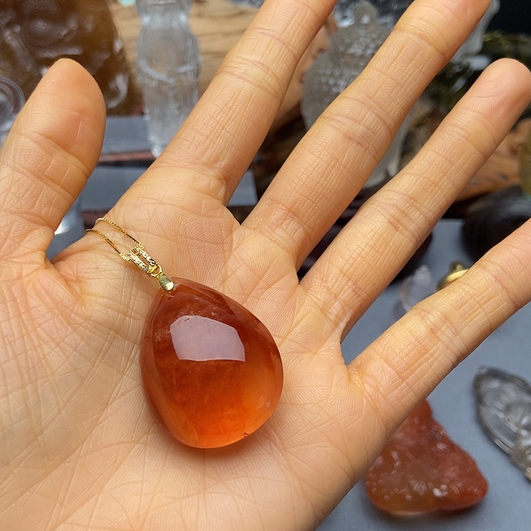 考***5颈饰水晶银S925镶嵌吊坠