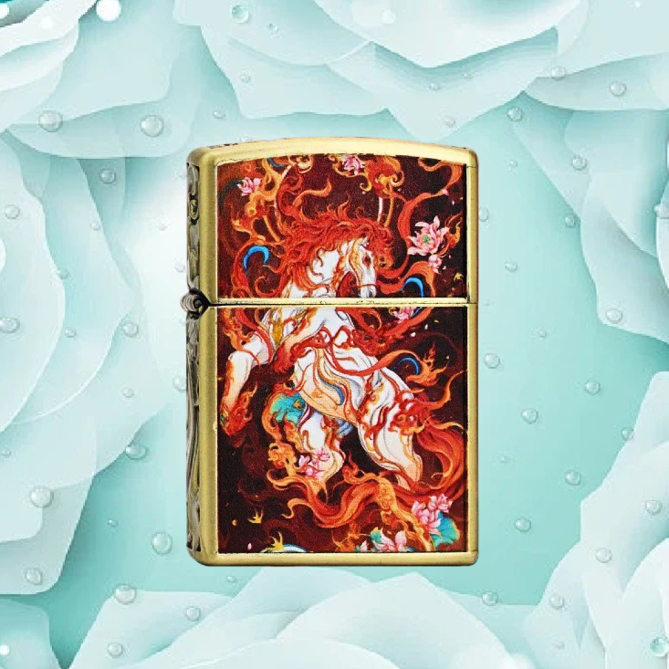 ZORRO佐罗青铜骏马防风打火机送男士无油