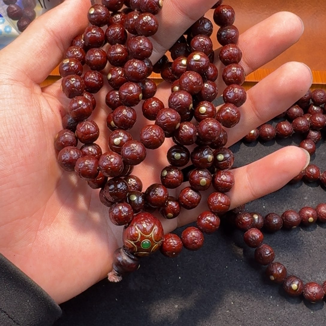 平***、吊坠凤眼菩提镶嵌108 9+