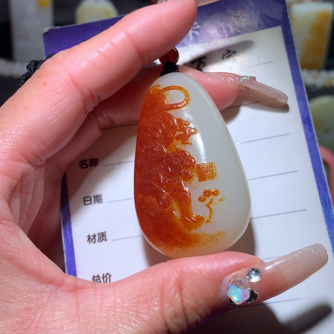 和田玉挂件未镶嵌草**兵