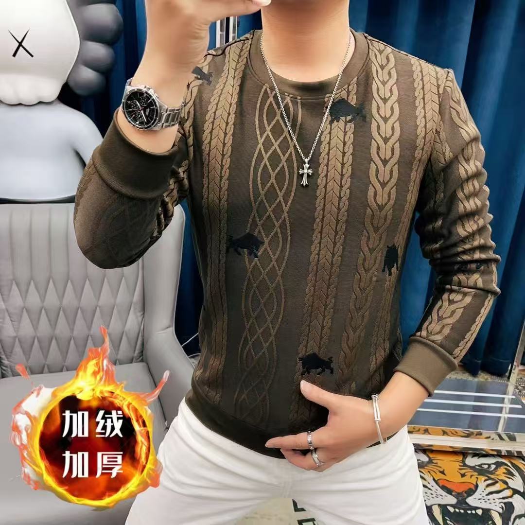 卫衣春季男上衣打底衫休闲卫衣长袖网红时尚百搭潮流翻领舒适保暖