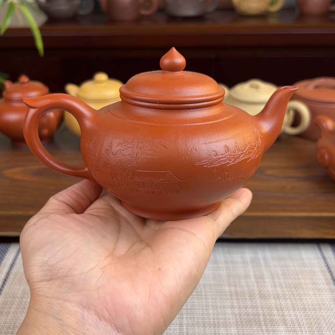 茶壶紫砂朱泥笑樱全手270cc