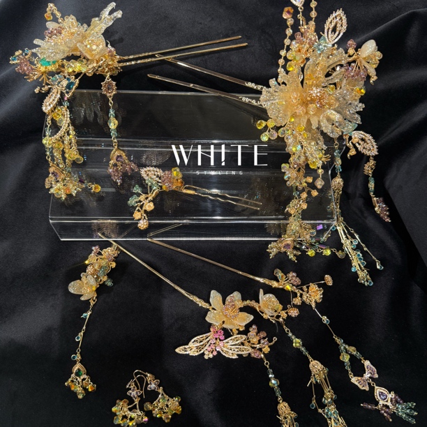 非金属亚克力项链 WHITE饰品｜新品全铜中式8件套