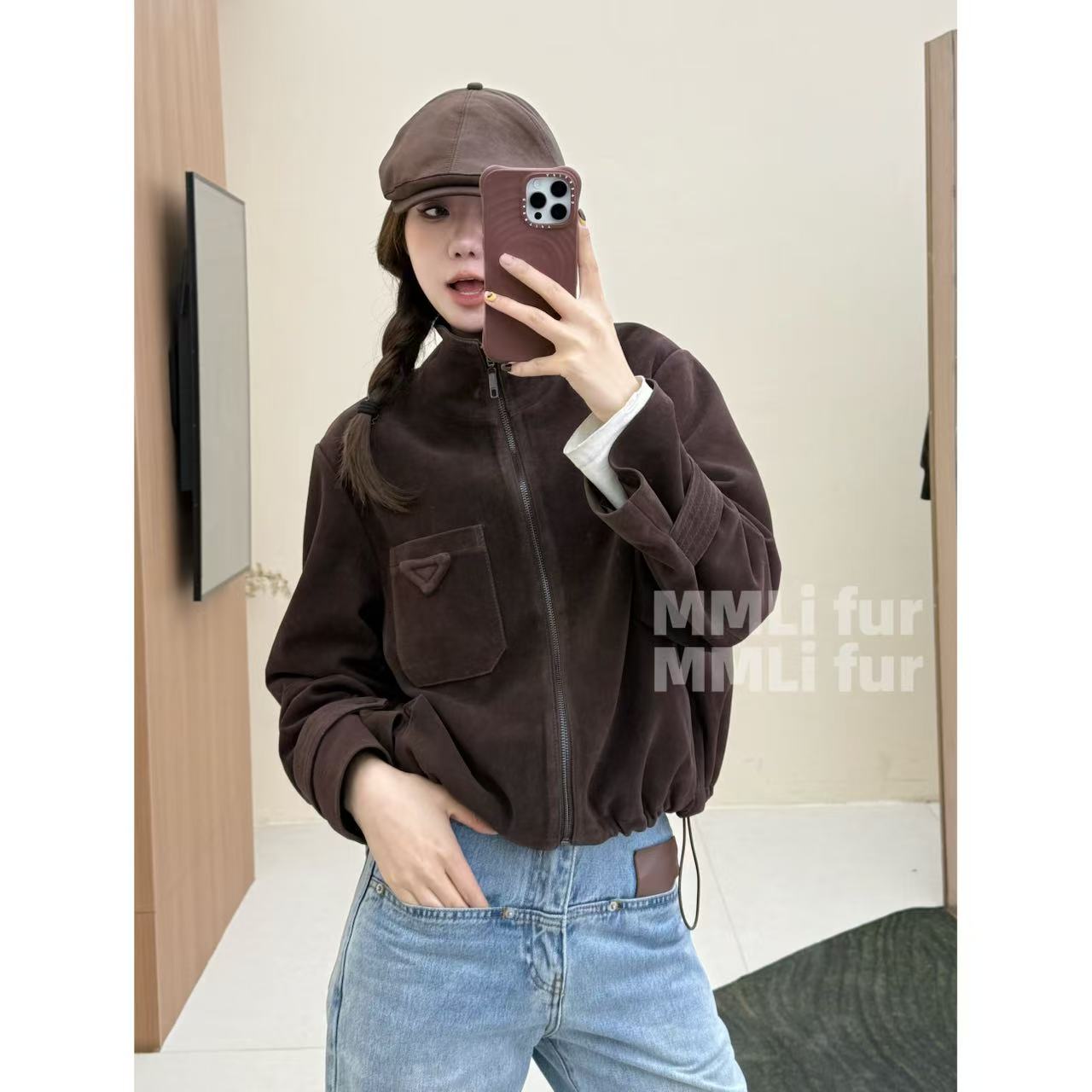 【萌萌里】MMLi CLOTHES｜春款设计师绵羊皮外套 mm99022