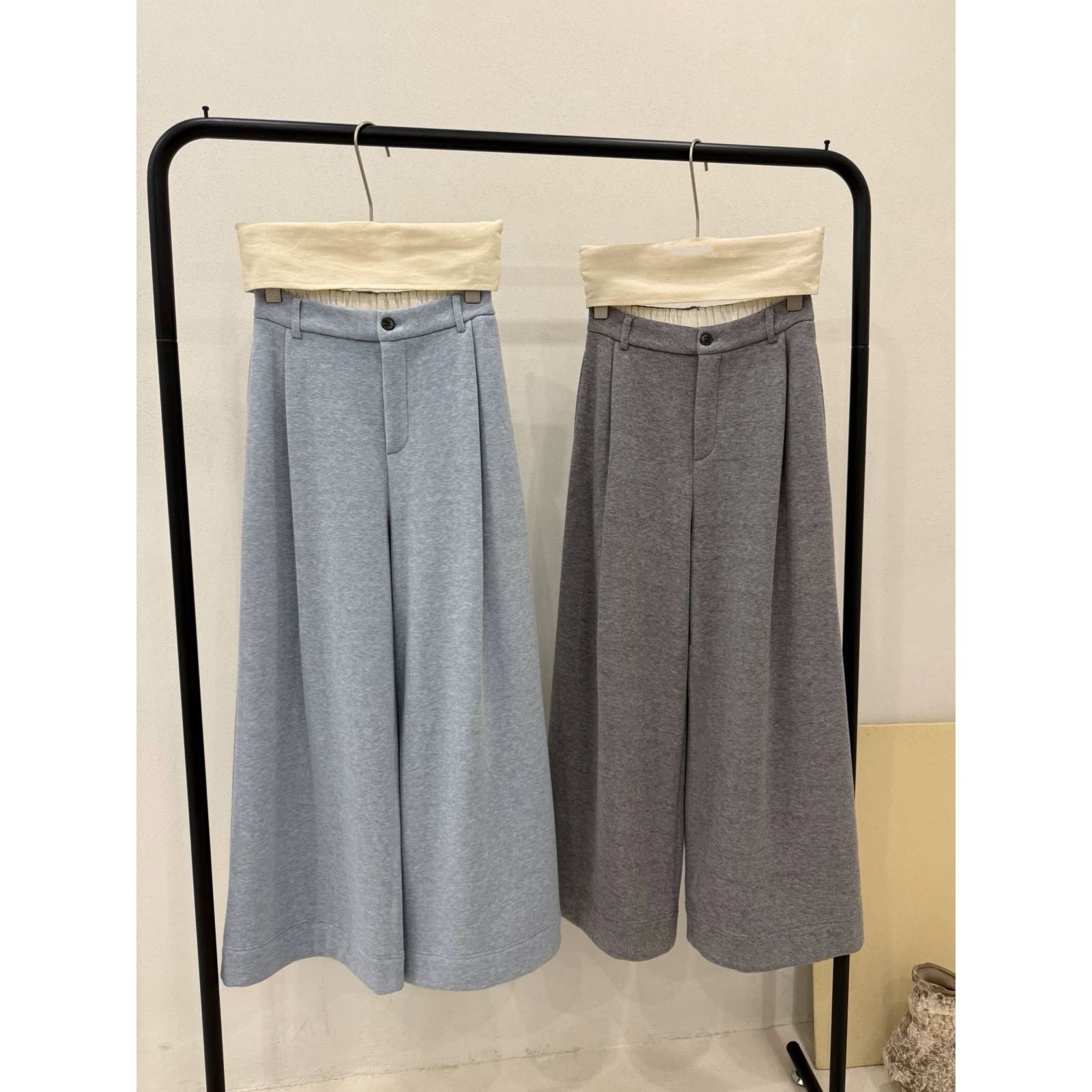 2024 韩系百搭宽松加绒阔腿加厚休闲裤 加绒保暖裤