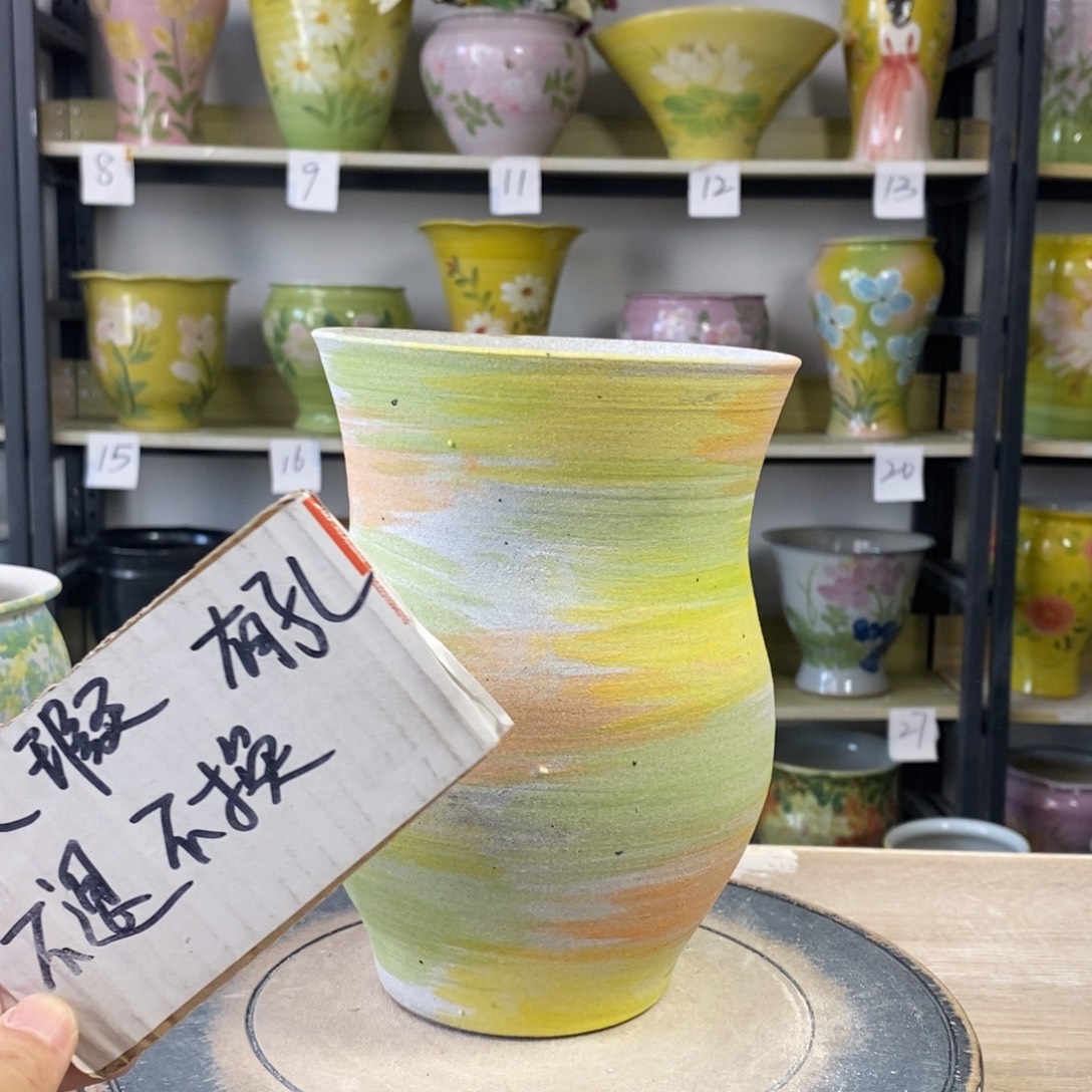 景德镇手工手绘陶瓷花盆