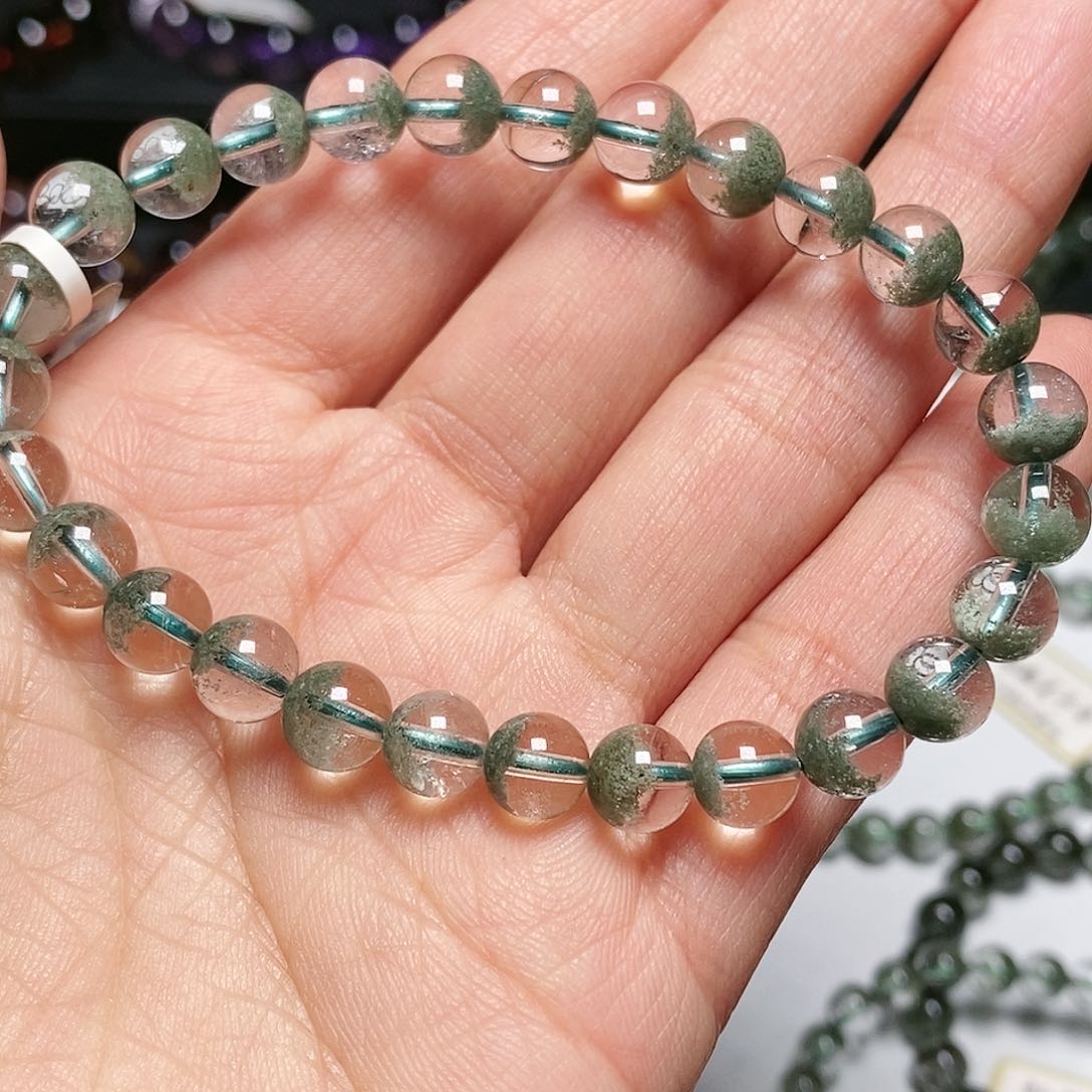 水晶手串未镶嵌绿幽灵7
