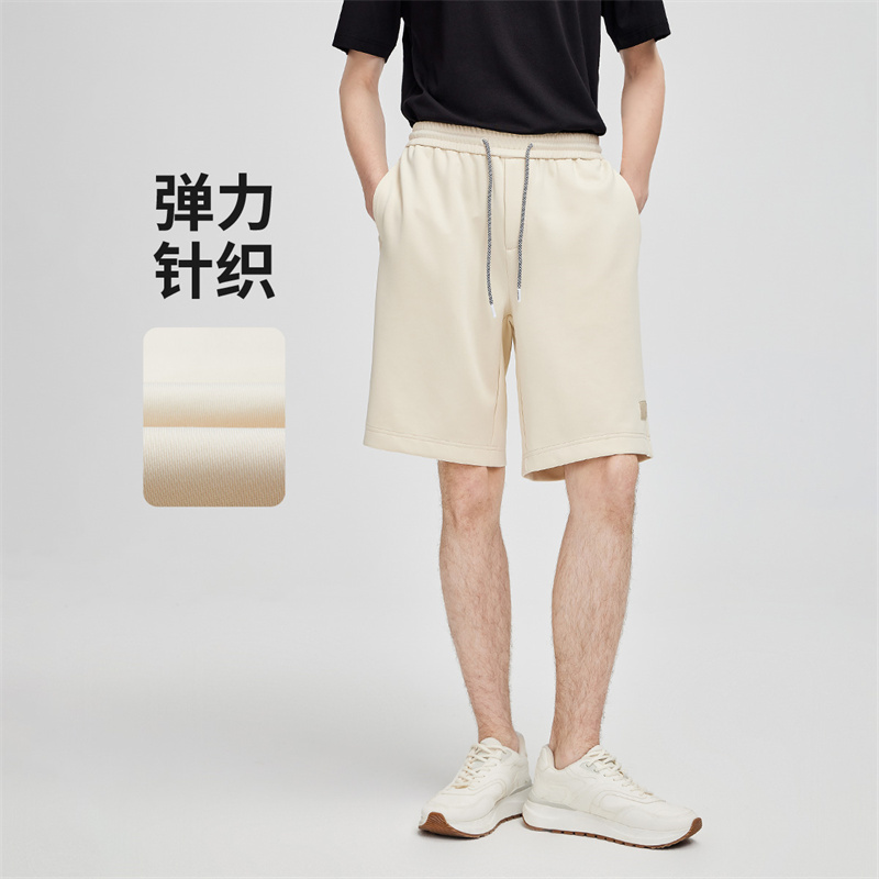 [舒适抑菌]navigare意大利小帆船弹力休闲中裤男士宽松抽绳五分裤