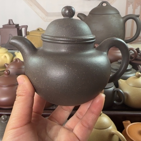 紫砂茶壶梨皮天青280cc