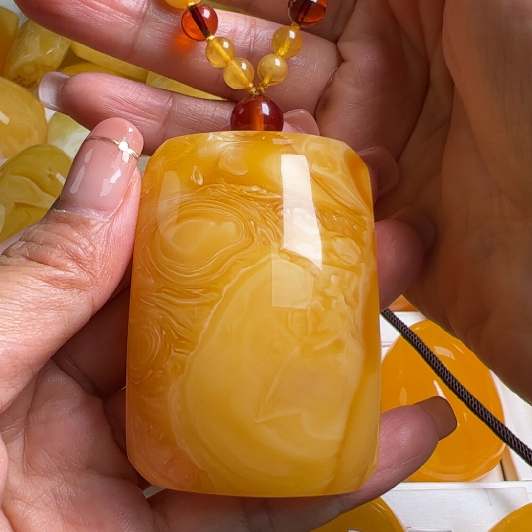 蜜蜡毛衣链未镶嵌无优化