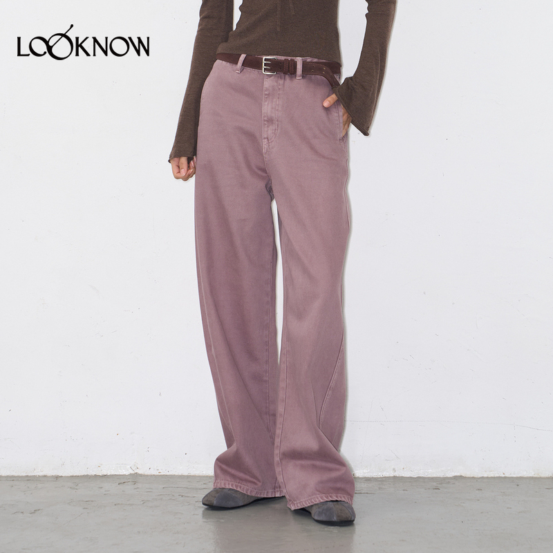 IF BY LAND x LOOKNOW2025秋季新款复古镰刀牛仔裤