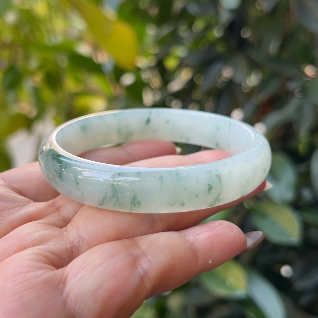 翡翠未镶嵌手镯59正圈