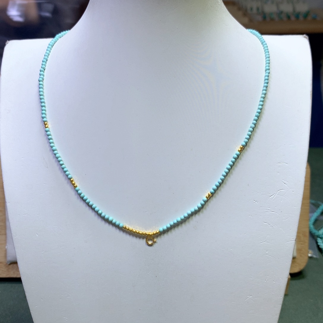 绿松石万能链18K金镶嵌