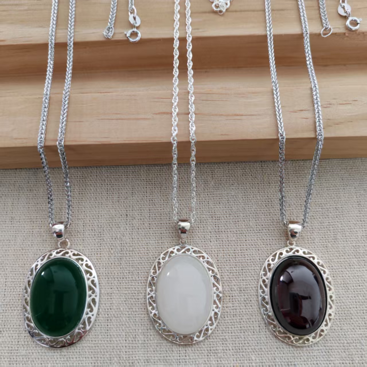 坠链均足银 【Qarlighach】纯银项链气质复古女人搭配首饰少不了