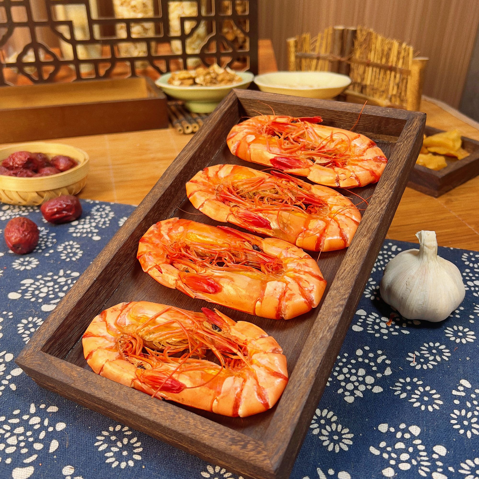 广东本港即食斑节虾 九节虾 竹节干对虾 煮粥 煲汤营养价值高500g