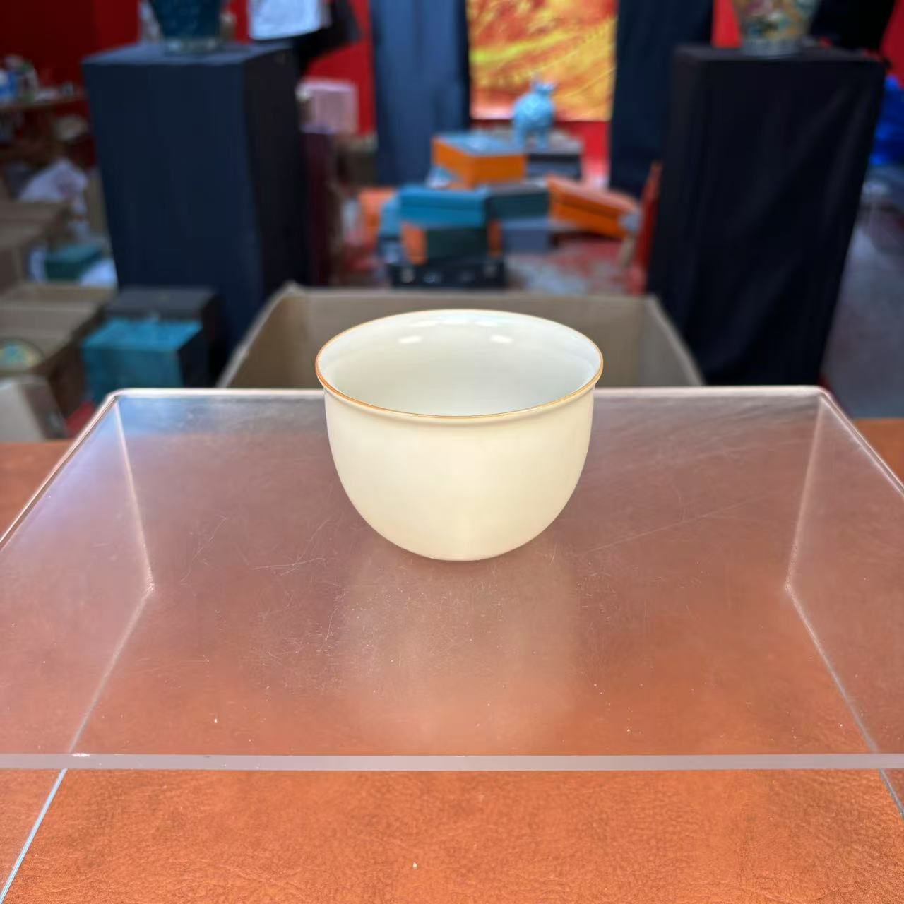 秋香茶具  黄汝缸杯主人杯茶杯品茗杯-6366